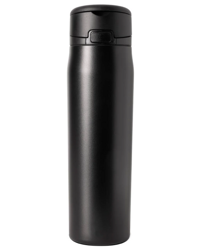 AquiorFilters Mesa Loop Stainless Steel Water Bottle with Straw – 24oz Midnight Black, Cupholder Friendly
